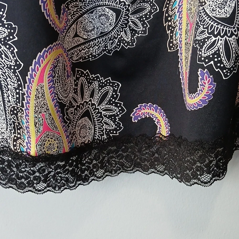 Fashion Bug Y2K Paisley Lace Camisole Tank Babydoll Womens 2X - Picture 5 of 6